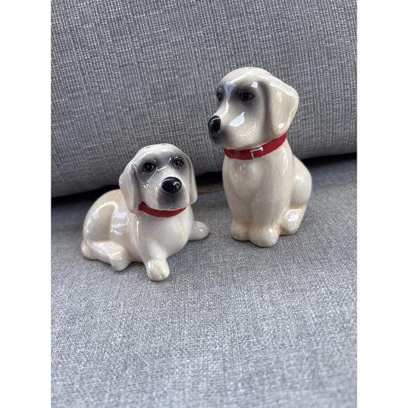Vintage MCM ceramic puppy dog Salt And Pepper Shakers - Picture 9 of 10